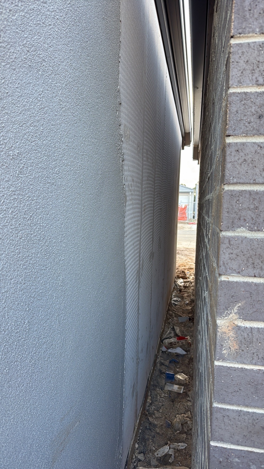 Cladding left unsealed, Pakenham East