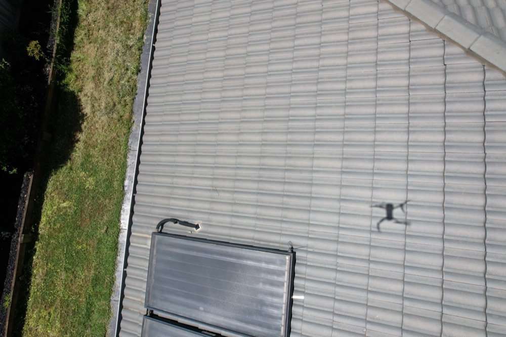 Cracked tile in a roof covering, Pakenham East