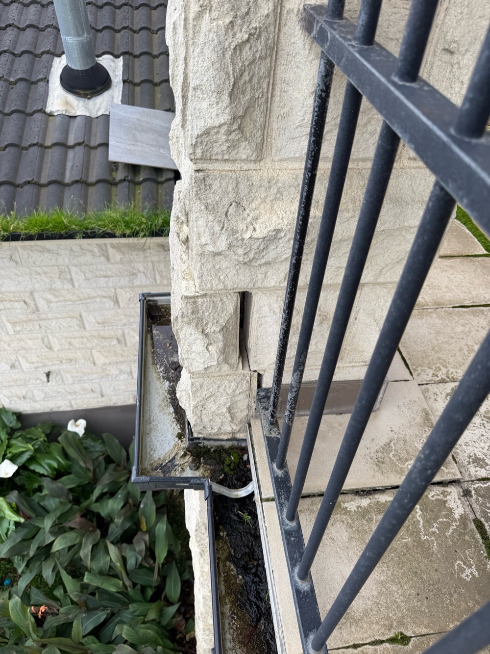 Damaged sections of limestone masonry, recorded on a defect investigation in Officer, 10 km from Pakenham East
